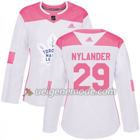 Dame Eishockey Toronto Maple Leafs Trikot William Nylander 29 Adidas 2017-2018 Weiß Pink Fashion Authentic